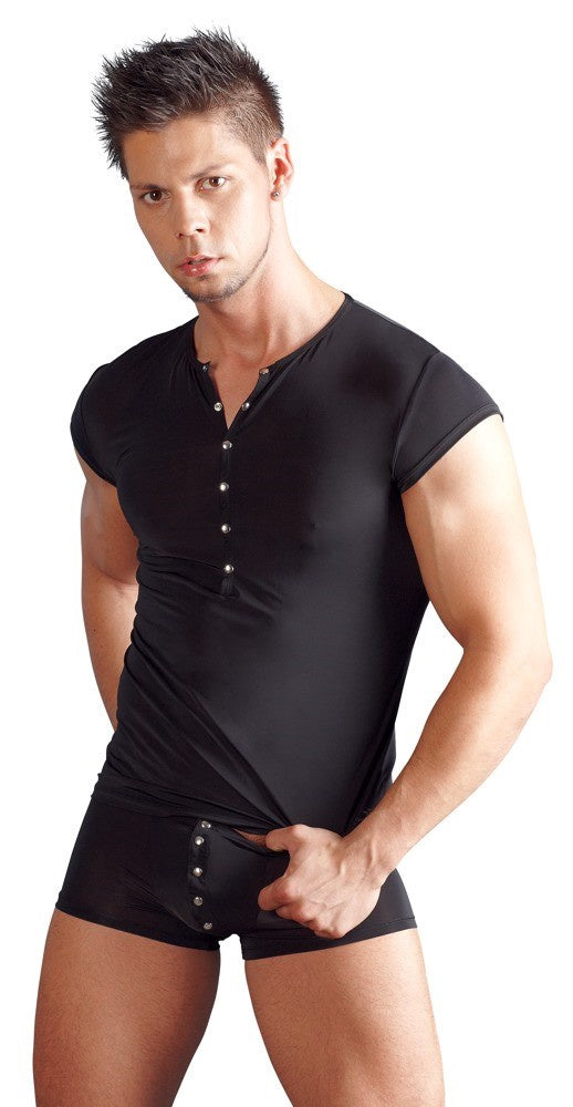 Licht Transparante Short met Studsknopen