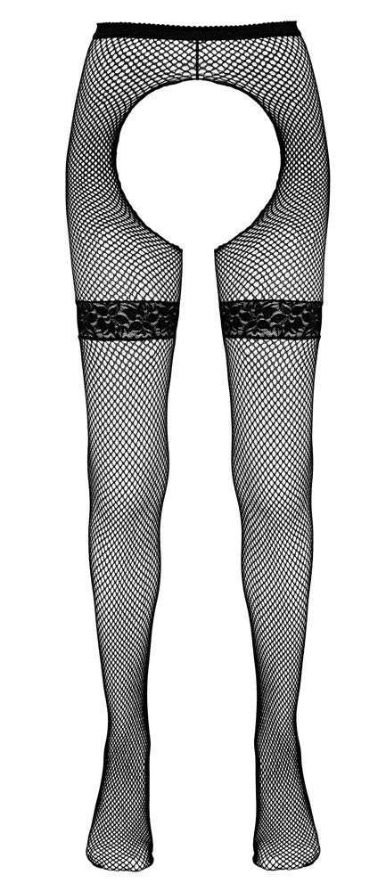 Cottelli Collection – Visnet Legging met Kanten Jarretels