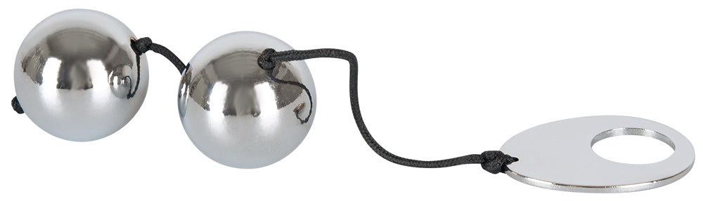 Bad Kitty – Metalen Duo Liefdesballen met Gepolijst Uiterlijk voor Vaginaal en Anaal Gebruik