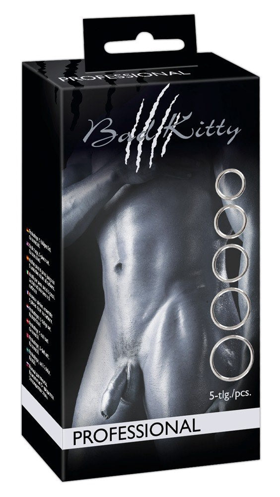 Bad Kitty – 5 Delig RVS Penis Ringen Set