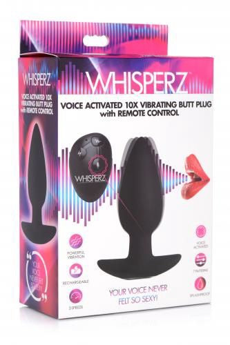 WHISPERZ VIBRERENDE BUTTPLUG MET STEM ACTIVATIE