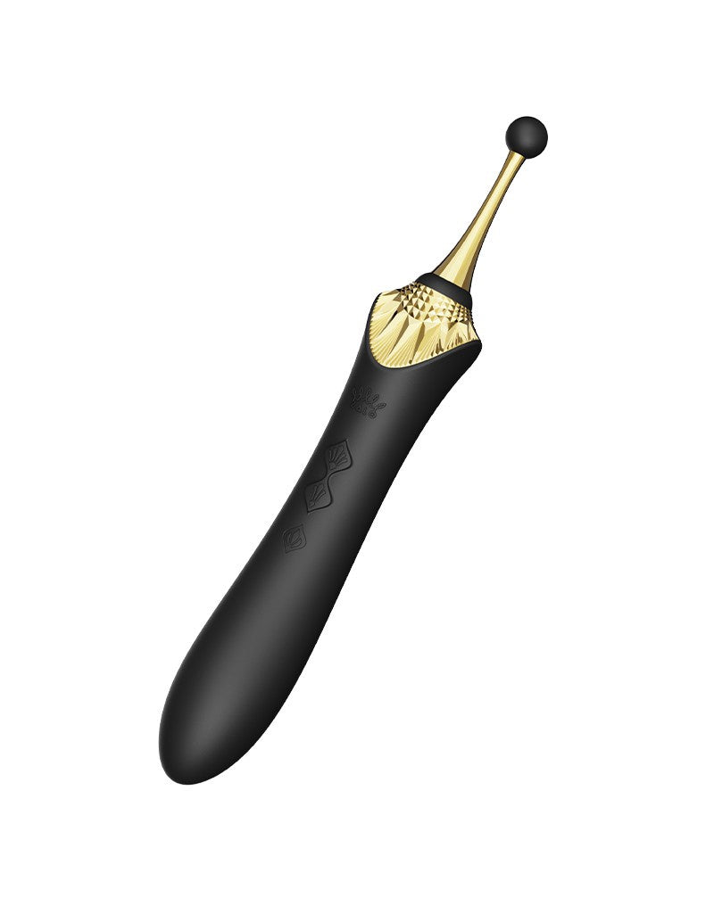 ZALO - BESS 2 - VERWARMENDE CLITORIS MASSAGER MET 4 OPZETSTUKKEN - ZWART