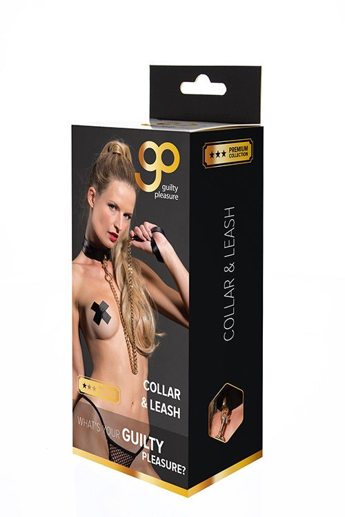GP PREMIUM HALSBAND RIEM SET ZWART