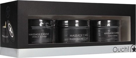 Massage Candle Set Pheromone, Vanilla & Rose Scented