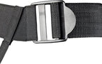Ribbed Hollow Strap On with Balls  8" / 21 cm  Gunmetal