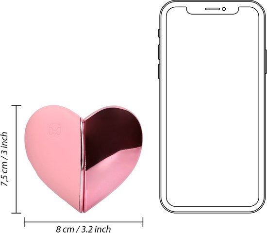 Tapping Heart Vibrator Roze Arabesque