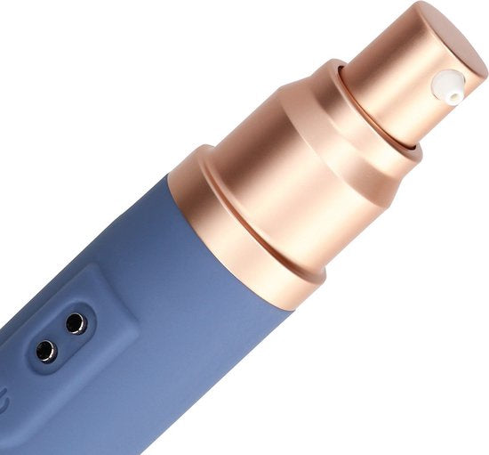 Reis vibrator met glijmiddel compartiment en pomp