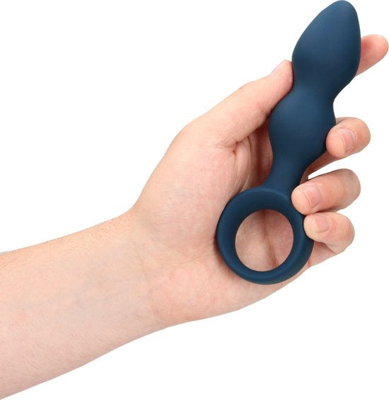 Teardrop Shaped Anal Plug  Medium  Baltic Blue