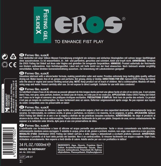 Eros Fisting Gel Ultrax Glijmiddel - 500 ml