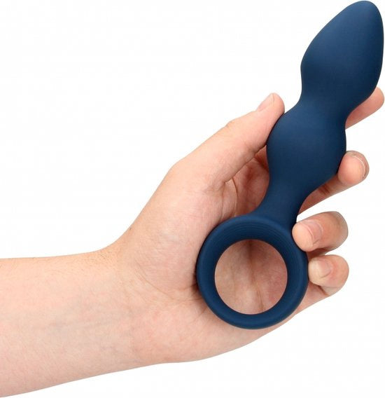 Teardrop Shaped Anal Plug  Large  Baltic Blue