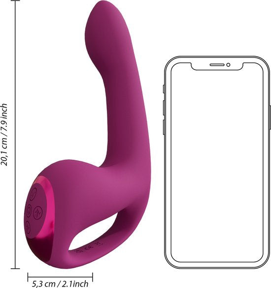 Riko - Drievoudige Motor Thumper met Geavanceerde Vingerbeweging & Pulsgolf Stimulator  Roze