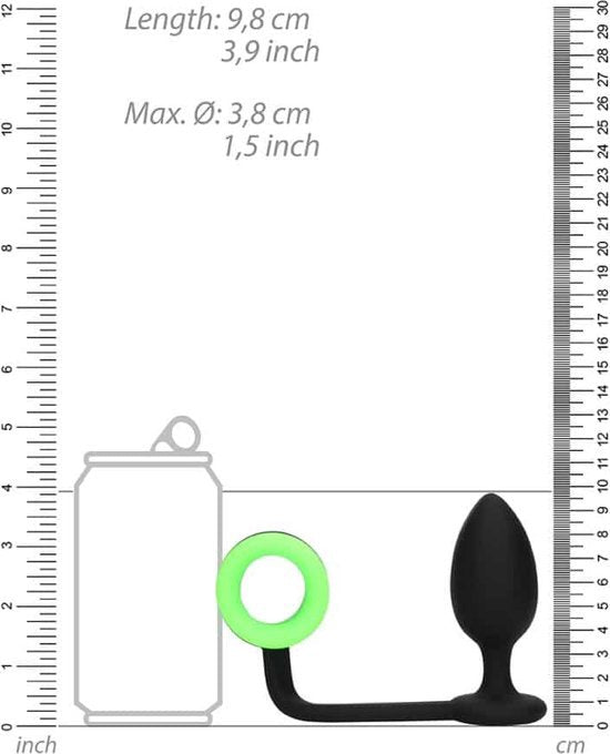 Butt Plug with Cockring - Glow in the Dark