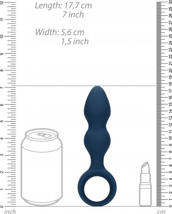 Teardrop Shaped Anal Plug  Large  Baltic Blue