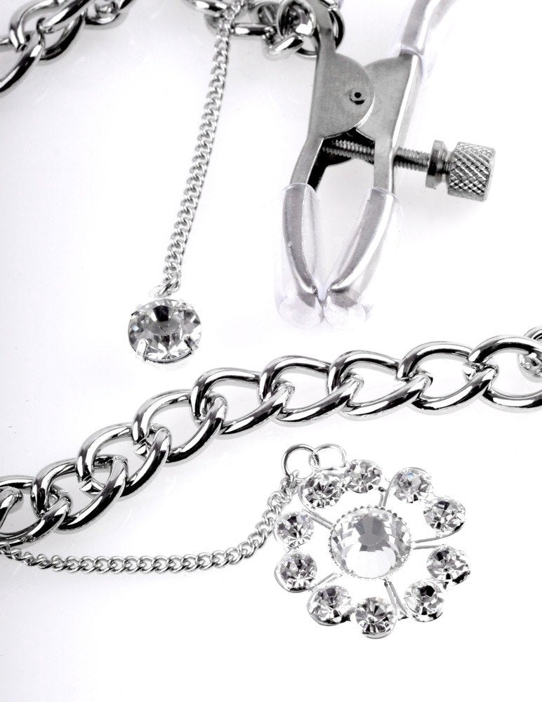 Fetish Crystal Nipple Clamps
