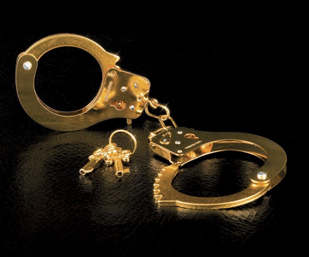 Fetish Gouden Metalen Handboeien
