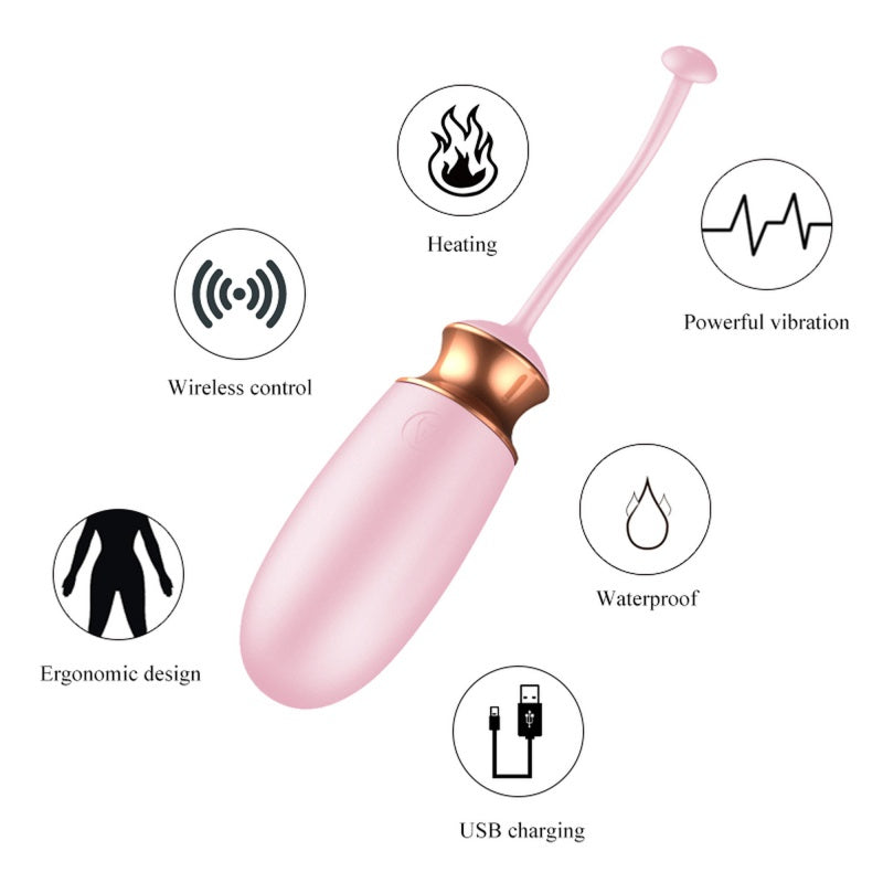 Vibrerende Siliconen Love EGG USB 10 Functie / Verwarming / Stembediening