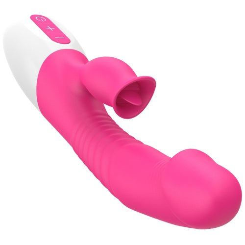 Vibrator - Silicium, Vibrator 7 functie en verwarmingsmodus, roze