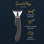 Erospace Sweet Play A6  2-in-1 vibrator met likkende tong