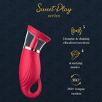 Erospace Sweet play 360° zuig vibrator met tong