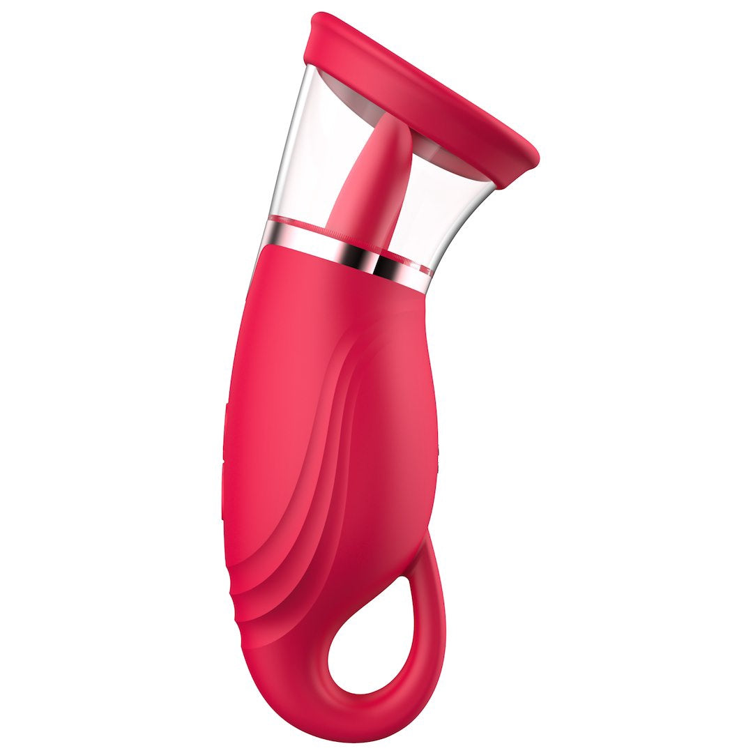 Erospace Sweet play 360° zuig vibrator met tong