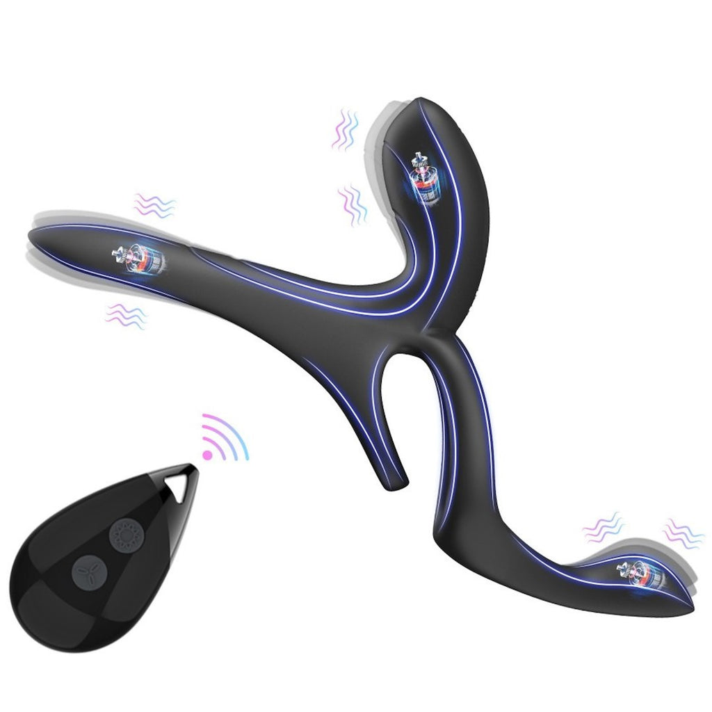 Erospace Mens Play B11 vibrerende penisring, vibrerende ring voor stellen