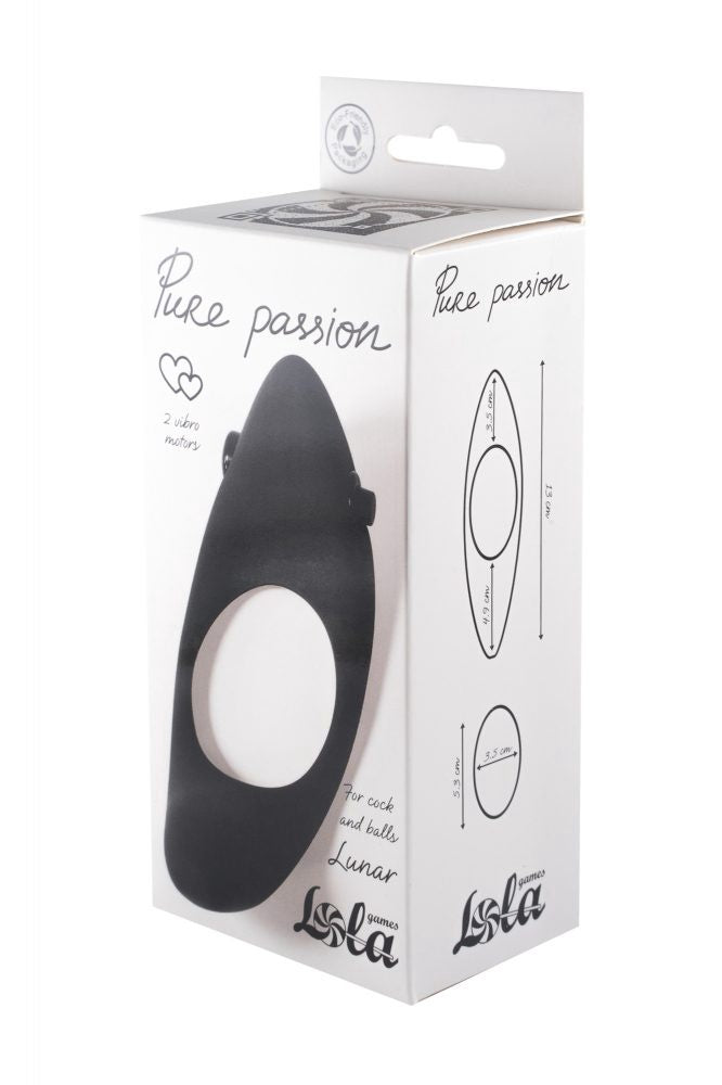 Erectie vibroring Pure Passion Lunar Black