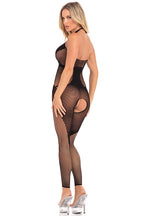 OP RAILS VOETLOZE BODYSTOCKING ZWART