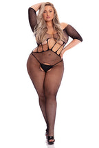 VERSTERK KRUISLOZE BODY ZWART PLUS SIZE