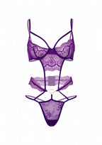 Heart Lace Teddy with Jewel