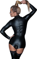 Noir Handmade Body Met Lange Mouwen En Ritsen