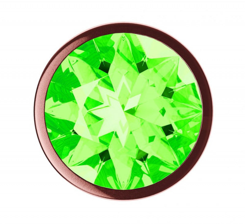 Butt Plug Diamond Emerald Shine S Green Goud