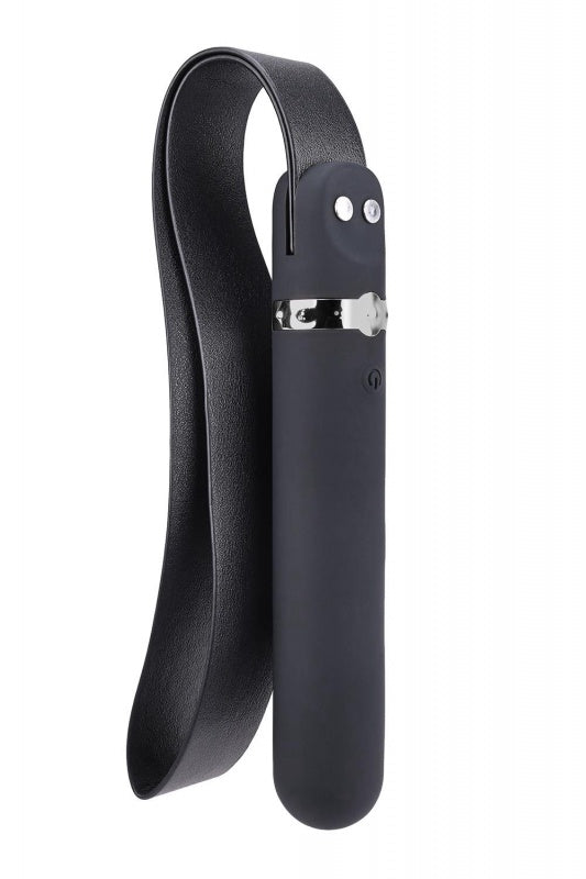 Adam & Eve Spank Me Vibe Rechargeable Silicone Vibrator With Slap Strap End