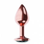 Butt Plug Diamond Topaz Shine L Rose Zwart