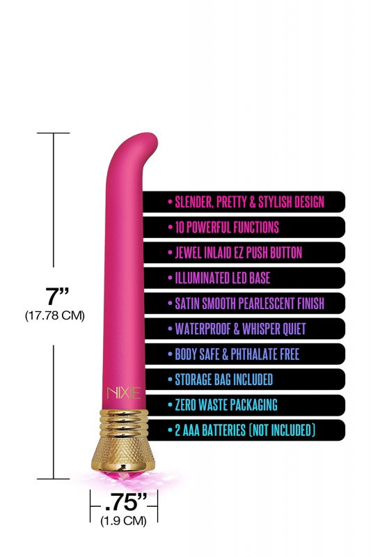 NIXIE JEWEL SATIN G SPOT VIBE ROZE TOERMALIJN