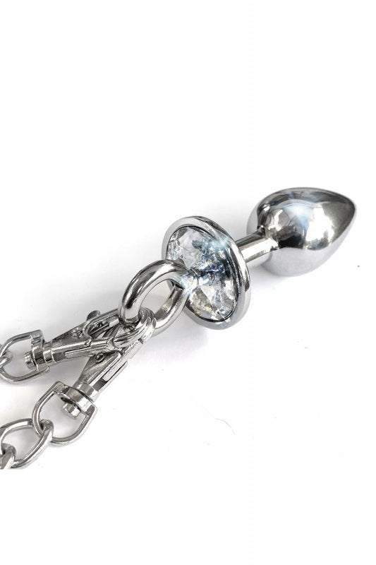 NIXIE METALEN BUTTPLUG  en ampHANDBOEIEN SET, ZILVER