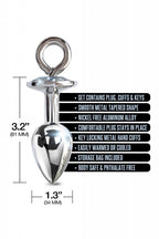 NIXIE METALEN BUTTPLUG  en ampHANDBOEIEN SET, ZILVER