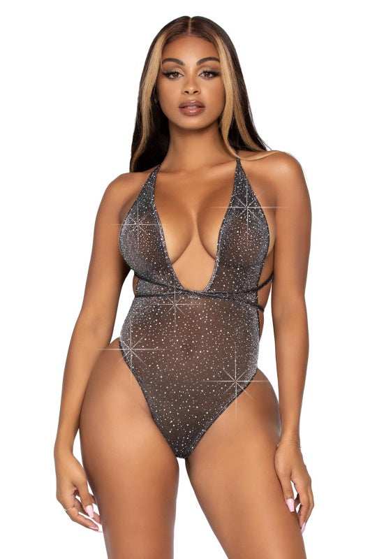 Lurex  en amp rhinestone teddy