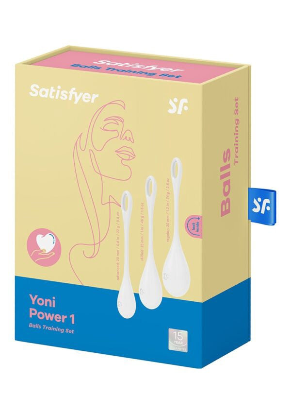 SATISFYER YONI POWER 1 KEGEL BALLETJES SET WIT