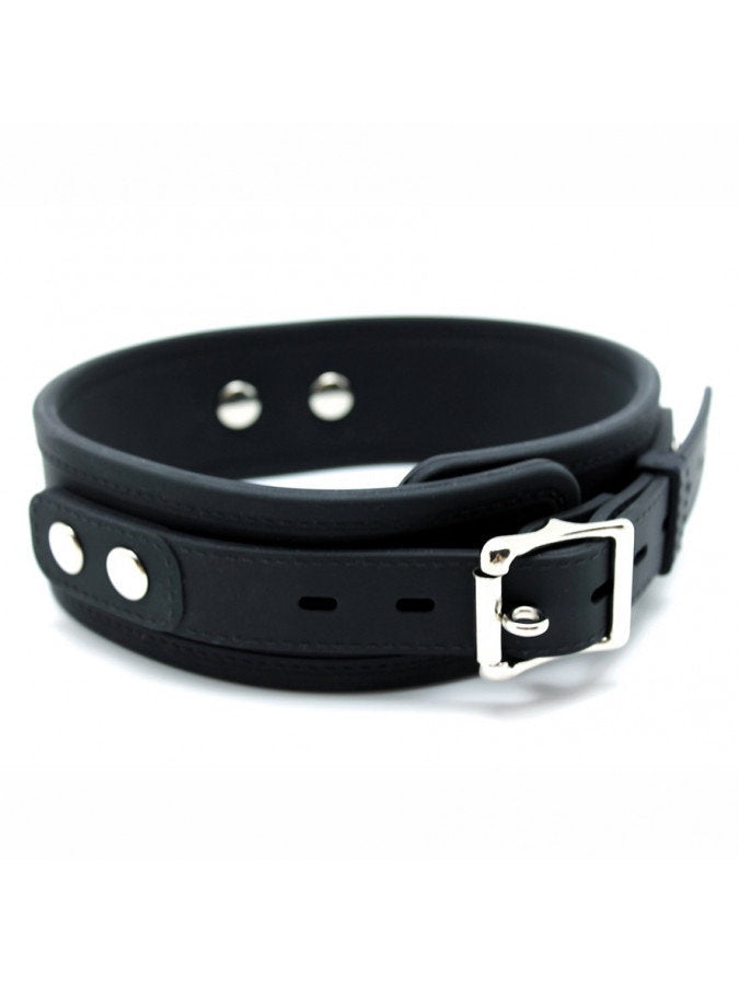 Rimba - Brede silicone halsband met hondenketting