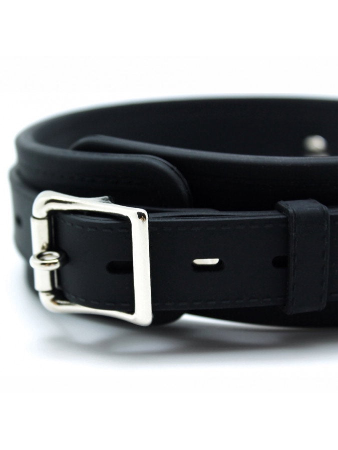 Rimba - Brede silicone halsband met hondenketting