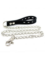 Rimba - Brede silicone halsband met hondenketting