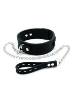 Rimba - Brede silicone halsband met hondenketting