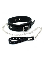 Rimba - Brede silicone halsband met hondenketting