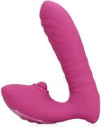 Thrusting and Tapping Vibrator Powerful Pink
