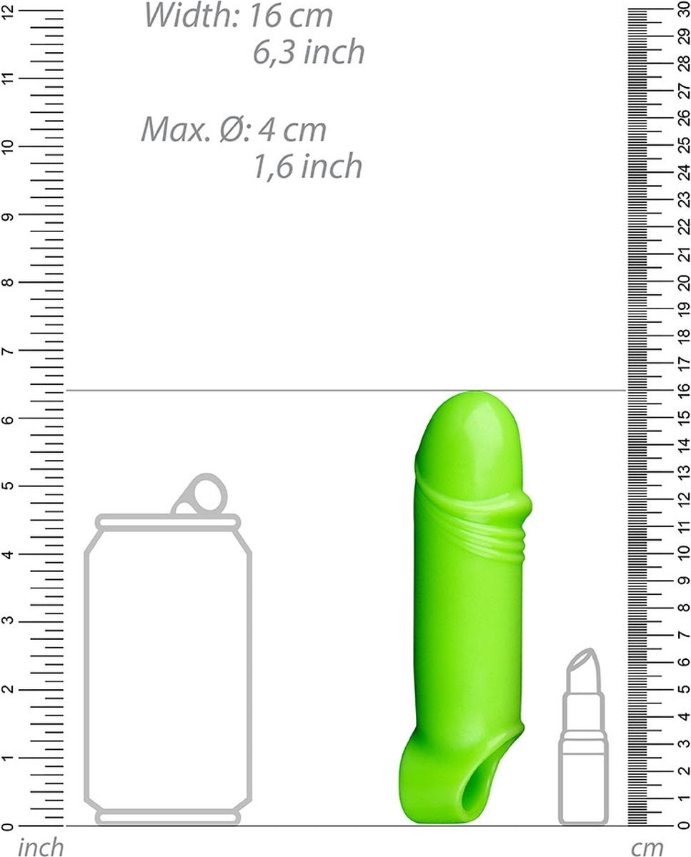 Smooth Thick Stretchy Penis Sheath - Glow in the Dark