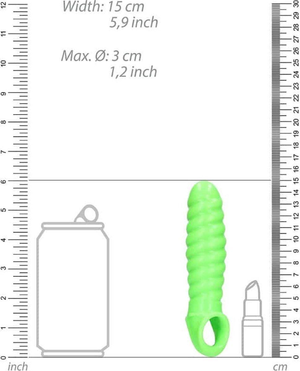 Swirl Stretchable Penis Sheath - Glow in the Dark