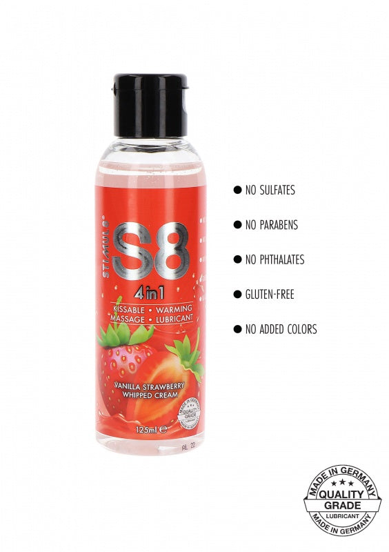 S8 4-in-1 Dessert Lube 125ml Aarbei