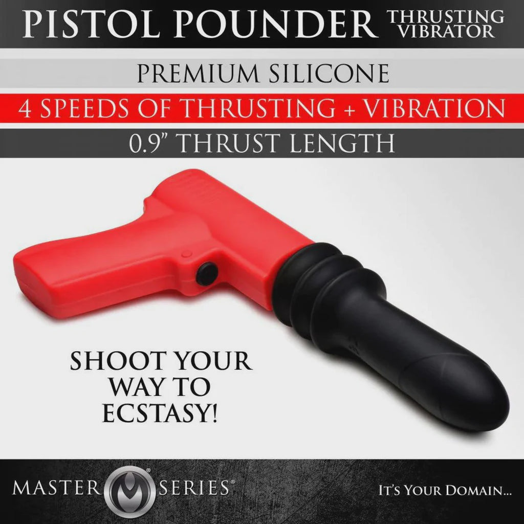 Thrusting Pistola Vibrator Red