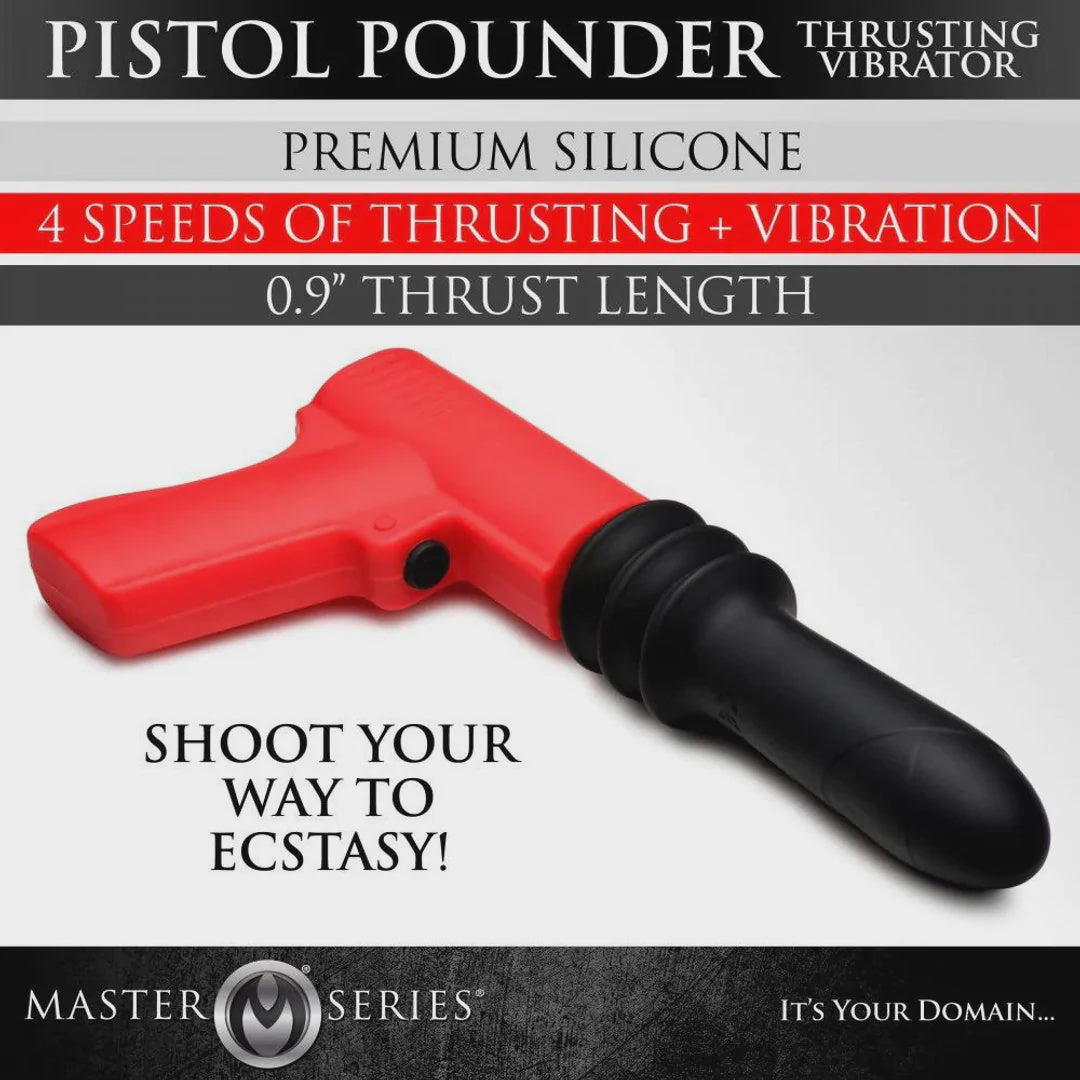 Thrusting Pistola Vibrator Red