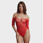 Kruisloze Rhinestone Teddy - One Size